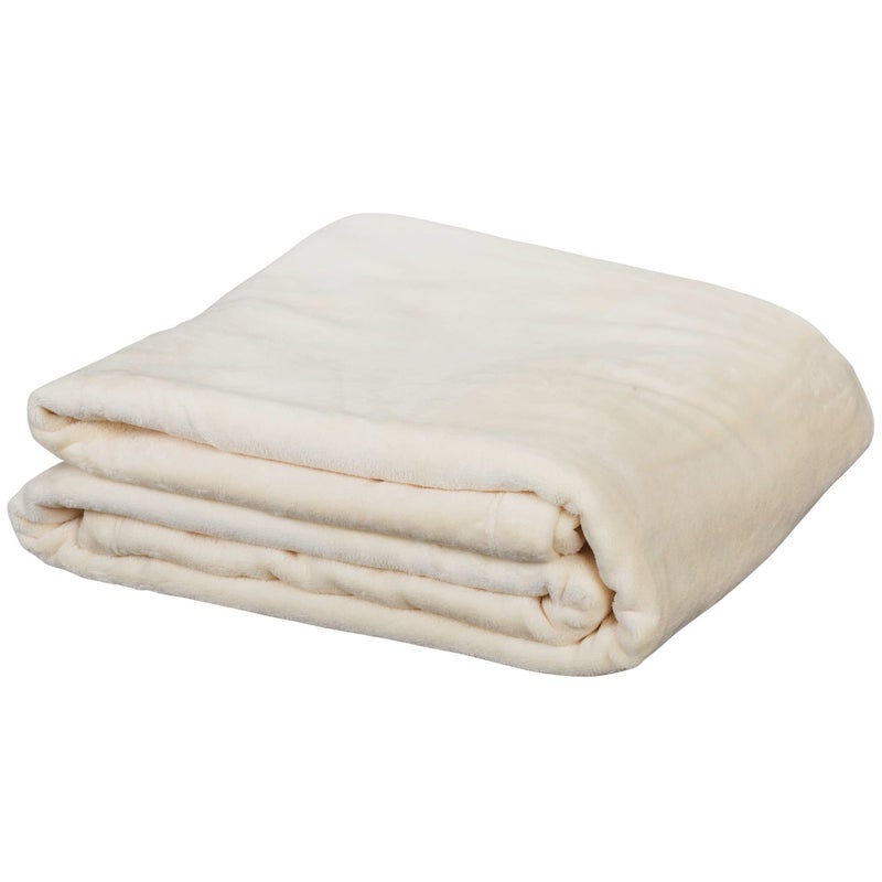 EarthLite Premium Fleece Blanket â€“ Extra Soft Brushed Micro-Fleece, Reversible, Machine-Washable (60" x 90"), Cream - Image 1